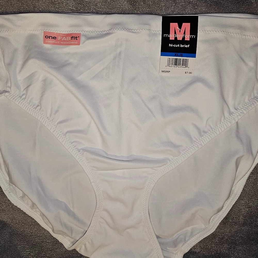 NWT Maidenform Hi Cut Brief XL/8 ONE FAB FIT
